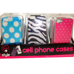SIlicone iPhone Case Bling Styles Fits 4/4S 24 per display bx