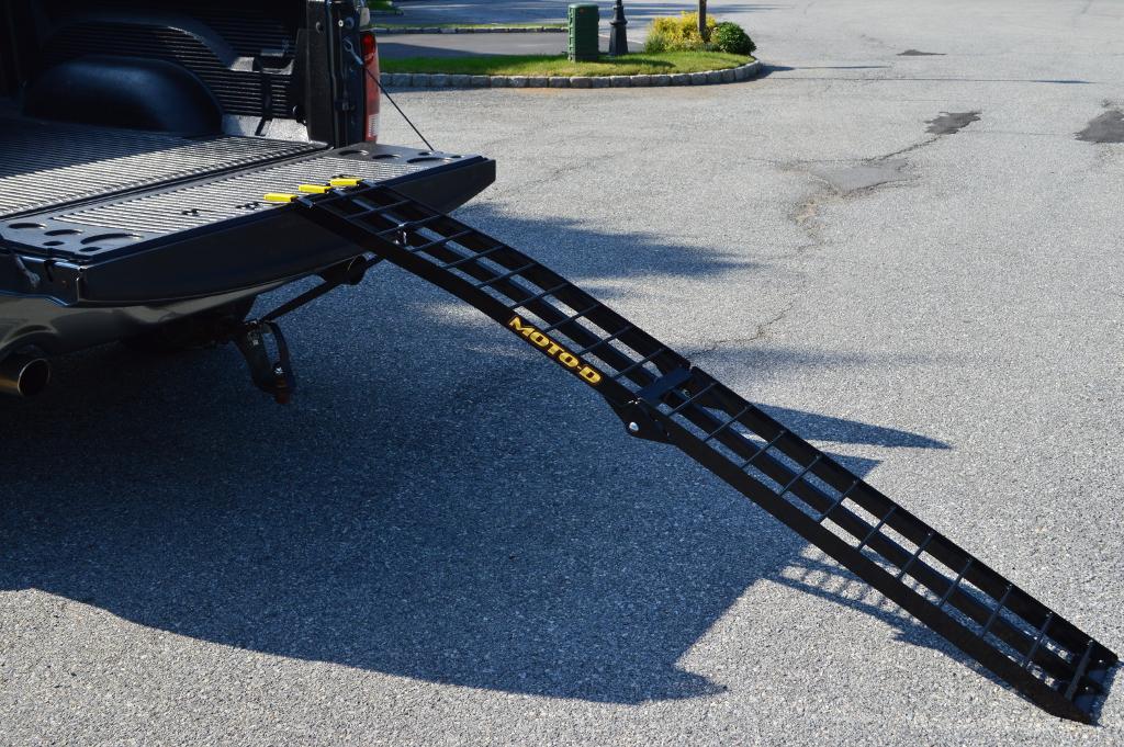 Folding Motorcycle Ramp Aluminum Sportbike Loading Ramp Black (89x12)