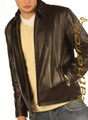 Men's leather jacket goat skin top soft supple plain