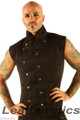 New Mens Steampunk Military Waistcoat Vest Top Mandarin Collar Guard Snap SPA1