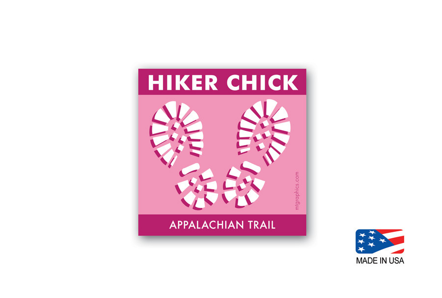 Appalachian Trail Hiker Chick Sticker