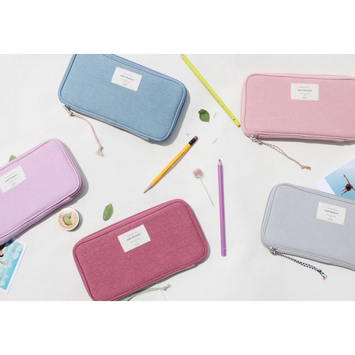 Donbook Wish blossom mind zip around pencil pouch ...