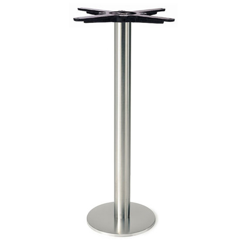 Round Pedestal Table Base, Brushed Stainless Steel, 283/8" height, 8