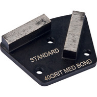 Standard 2 Segment Grinding Plate.  3-Hole Attachment System