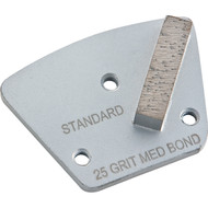 Standard 1 Segment Grinding Plate.  3-Hole Attachment System