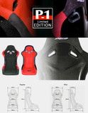 Buddy Club P1 Limited Carbon Bucket Seat - Honda Fit/Honda Fit 06-08/Interior/Interior Accessories