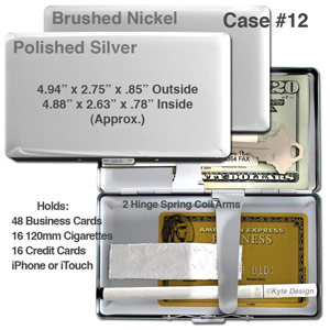 Metal wallet #12 for iPhone, 16 120mm cigarettes or 16 credit cards. Metal wallet #12 for iPhone, 16 120mm cigarettes or 16 credit cards.