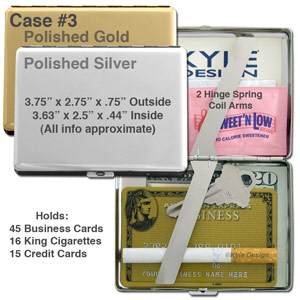 Metal wallet #3 for 15 credit cards or 16 king cigarettes. Metal wallet #3 for 15 credit cards or 16 king cigarettes.