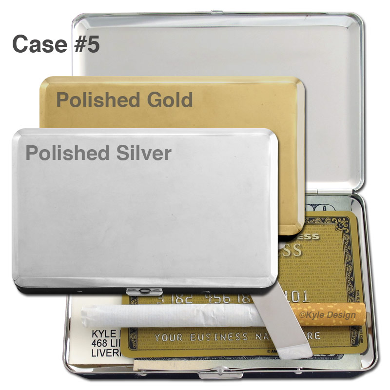 Case #5 Metal wallet #5 for 9 credit cards or 8 cigarettes.