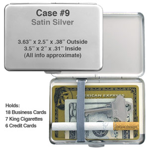 Metal wallet #9 for 7 King cigarettes or 6 credit cards Metal wallet #9 for 7 King cigarettes or 6 credit cards