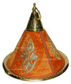 Brass Serving Tagine with Embroidery Fabric HD113-ORG