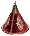 Brass Serving Tagine with Embroidery Fabric HD113-BUR
