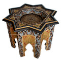 Hand Painted Carved Star Top Side Table HPS801