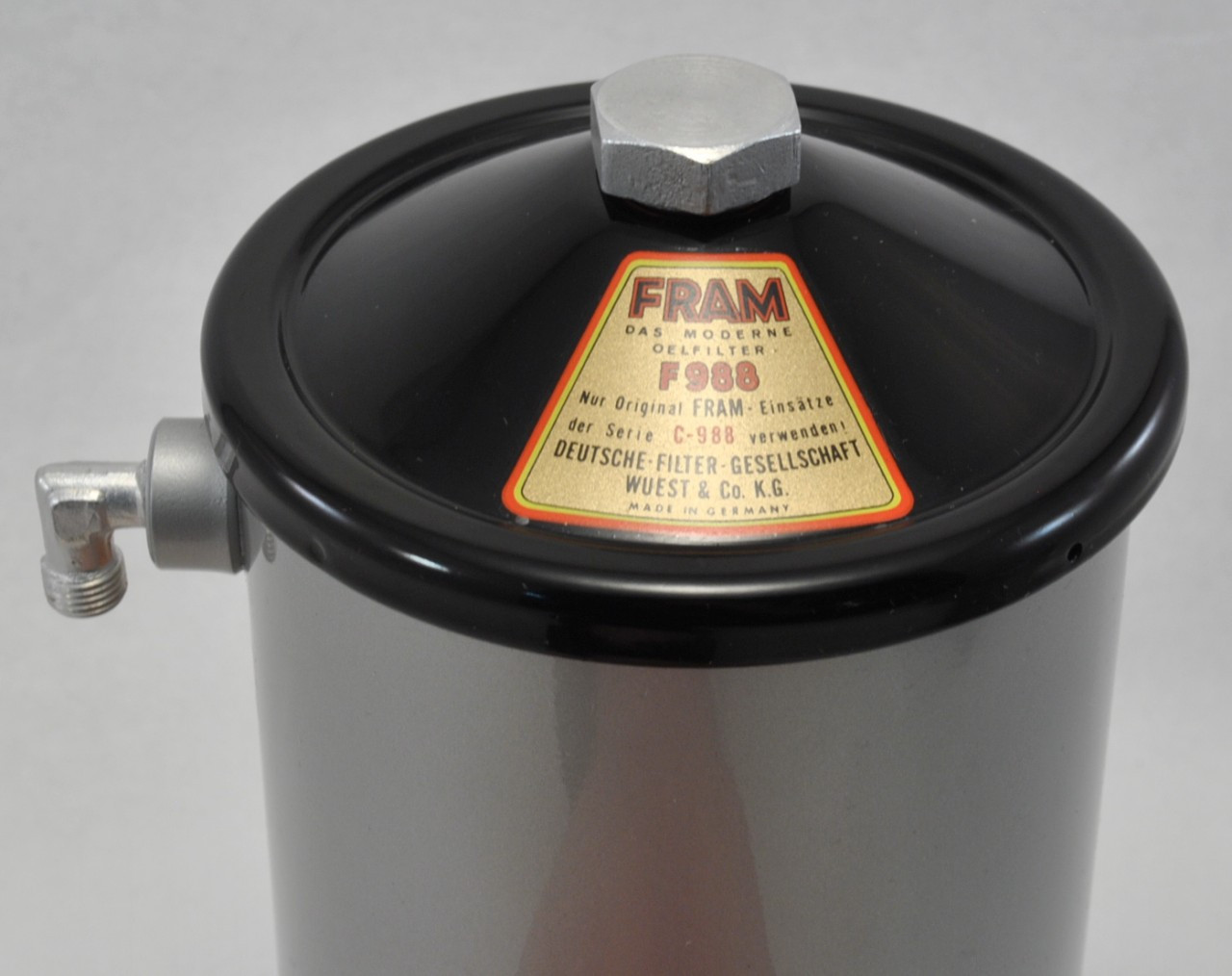 Restored Porsche 356 Fram Oil Filter Canister - Willhoit ... fram canister fuel filter 