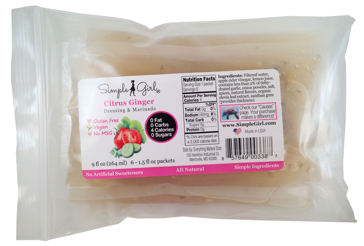 Single serve salad dressing packets