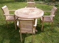 Turnworth 120cm Round Ring Table Set with Lovina Stacking Chairs