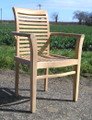 Lovina Teak Stacking Arm Chair
teak garden furniture from chairsandtables.co.uk