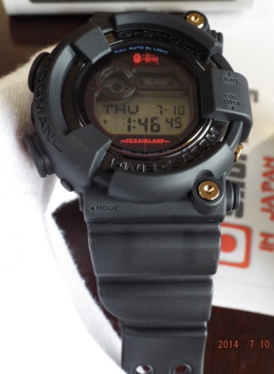 g shock frogman stussy x bape