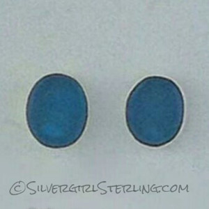 Sea Watch Post Earrings - Azure