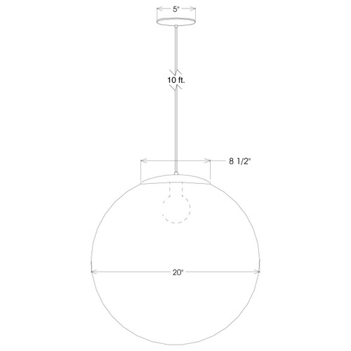 20 Inch Globe Pendant