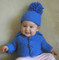 knitting pattern photo for #02 Chunky Baby Hat and Booties PDF Knitting Pattern (cardigan pattern SOLD SEPARATELY)