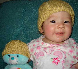 knitting pattern photo for #57 Cable Baby Beanie FREE Knitting Pattern