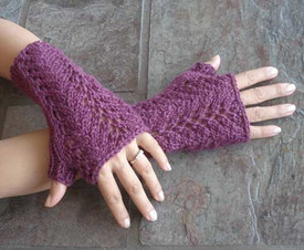 PDF Knitting Pattern for One Skein Lace Fingerless Gloves ...