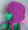 side photo of #88 Diamond Cable Hat PDF Knitting Pattern