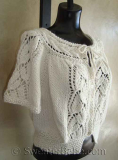 ABC Knitting Patterns - Top-Down Raglan Summer Lace Cardigan.