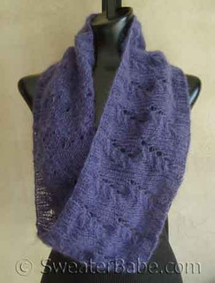Mohair Lace Mobius Cowl Scarf PDF Knitting Pattern from SweaterBabe.com