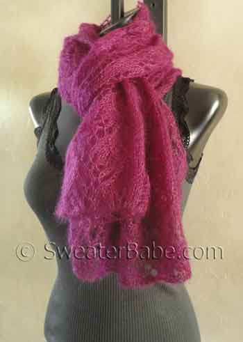 Knitting Pattern: Lace in a Frame Knitted Scarf - Yahoo! Voices