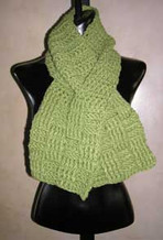 photo of #33 Handsome Basketweave Crocheted Scarf PDF Crochet Pattern
