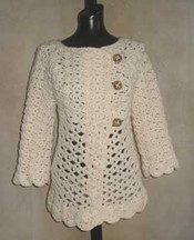 photo of #76 Vintage Top-Down Crochet Cardigan