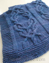 photo of #150 Malabrigo Cabled Luxe Blanket PDF Knitting Pattern