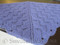 photo of #152 Violet Zig Zag Lace Shawl knitting pattern, but worked on size 10 needles using a mohair silk blend