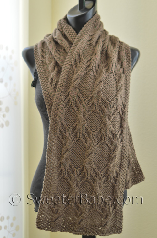 #111 Long Lace Shawl Collared Vest - Knitting Patterns Blog from SweaterBabe.com