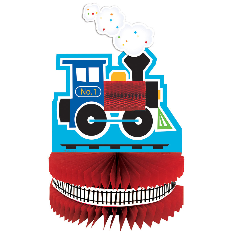 all aboard train party honeycomb centerpiece lionel christmas story train set