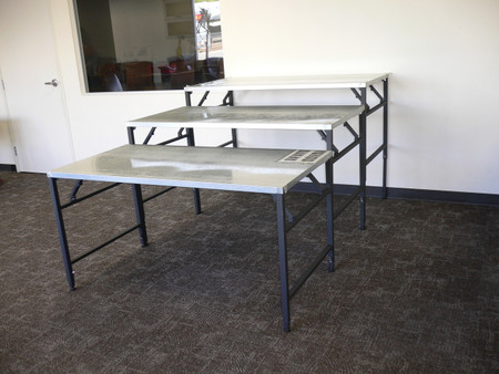 ... Height Adjustable Heavy Duty Foldable Store Table / Counter (16x58