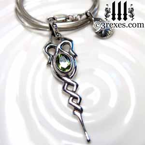 dripping-celtic-silver-necklace-green-peridot-stone-august-birthstone-jewelry dripping-celtic-silver-necklace-green-peridot-stone-august-birthstone-jewelry-by-3-rexes-jewelry