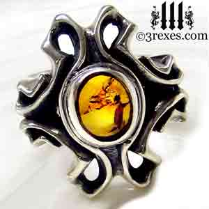 empress-gothic-ring-925-sterling-silver-amber-statement-jewelry-3-rexes-jewelry