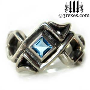 mens-bohemian-gothic-z-ring-blue-topaz-celtic-925-silver-band-3-rexes-jewelry