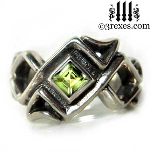 Silver moorish marquise engagement ring green peridot stone Silver ... Silver moorish marquise engagement ring green peridot stone Silver ...