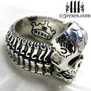 3 Re Mens Ring Gallery Meval Silver Skulls And Celtic Mens Skull Ring Pirate Biker Sterling Silver Band