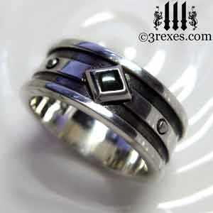 moorish gothic 1 stone wedding ring black onyx mens moorish gothic one stone silver - Mens Silver Wedding Rings moorish gothic 1 stone wedding ring black onyx mens moorish gothic one stone silver - Mens Silver Wedding Rings