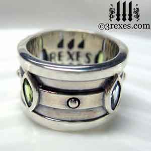 silver-moorish-marquise-wedding-ring-blue-topaz-stone-green-peridot-3-rexes-jewelry