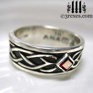 soul-love-anam-gra-mens-silver-celtic-wedding-ring-red-garnet-stone soul-love-anam-gra-mens-silver-celtic-wedding-ring-red-garnet-stone
