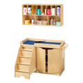 Jonti-Craft 5135JC Birch Changing Table Combo with Left Stairs
