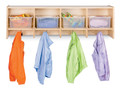 Jonti-Craft 0786JC Birch Wall Locker 4 Sections without