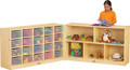 Jonti-Craft 0422JC Birch 20 Tray Cubbie Fold n Lock Storage without Trays