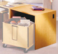 Book Return Unit CDBR32 Ironwood Manufacturing (Shown with optional book cart).